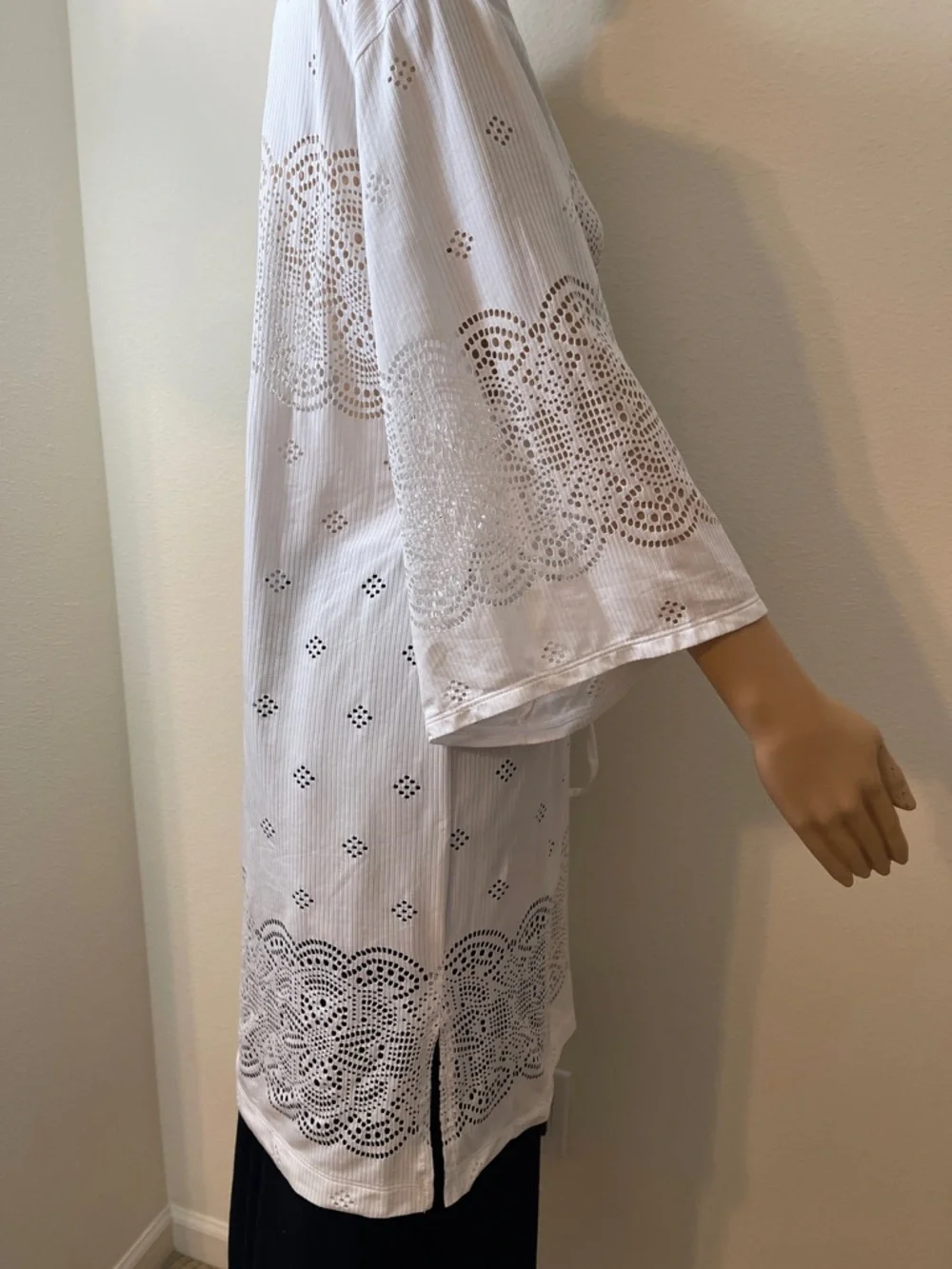Dotti Beach Cover-Up White V-Neck Tie-Front
